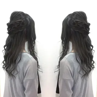 セミロング カラー ヘアアレンジ 髪質改善特化サロン ICONIQ天神店のヘアスタイル