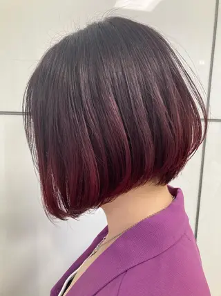 ショート カラー 髪質改善/痛ませ ないカラー/西村航大のヘアスタイル