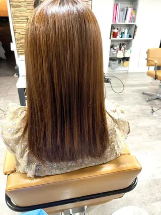 セミロング 韓国風透明感カラー 💎YUI💎のヘアスタイル