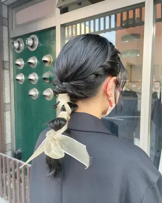 セミロング ヘアアレンジ イワタ マハ/ minim hairのヘアスタイル