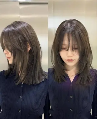 セミロング hair make ONE006所属・SAoRi/カット/ ブリーチ/カラーのヘアスタイル