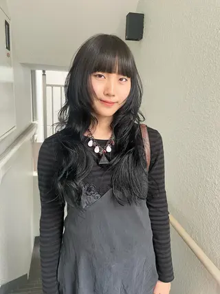 ロング カラー 似合わせ小顔レイヤー 🎀nonokaのヘアスタイル