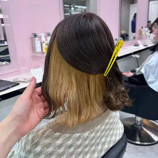 ミディアム カラー ヘアアレンジ 💕上野美容師☁ ブリーチ💖サワのヘアスタイル