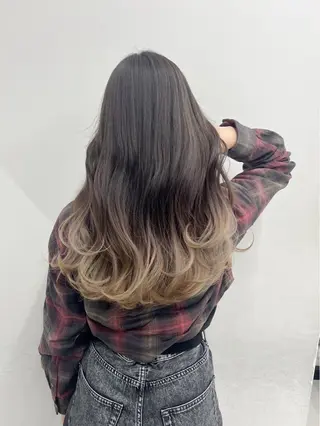 ロング カラー パーマ amble luxe ❤️渋谷❤️のヘアスタイル