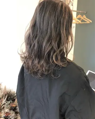 セミロング カラー パーマ OVER→三軒茶屋 /縮毛矯正・髪質改善のヘアスタイル