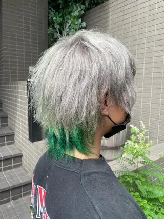 ミディアム カラー ヘアアレンジ メンズ 🧶ブリーチカラー TERU🧶のヘアスタイル