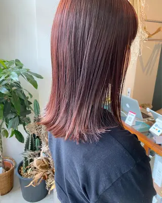 ミディアム カラー パーマ OVER→三軒茶屋 /縮毛矯正・髪質改善のヘアスタイル