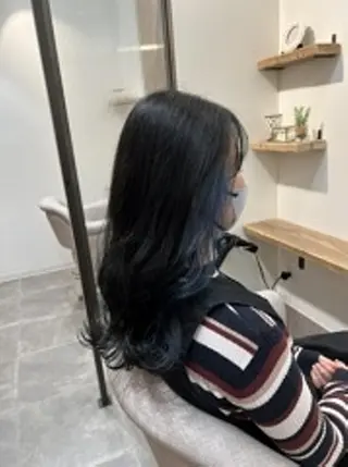 カラー セミロング Seina セイナのヘアスタイル