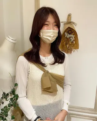 セミロング カラー パーマ ヘアアレンジ キッズ ネイル マツエク・マツパ アイブロウ belta.🌱 安藝夏花🌻のヘアスタイル