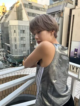 ショート カラー ショート/ボブ専門 宮脇美奈/南船場のヘアスタイル