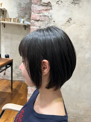 ショート 顔まわりカット 前髪カット安井楽人のヘアスタイル
