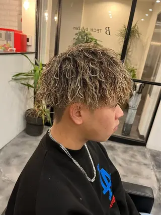 ショート カラー メンズ B TECH by Zen【ビーテックバイゼン】所属・メンズパーマ/京都駅 /メンズ/奥村航平のヘアスタイル