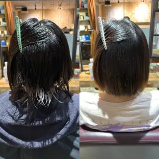 ショート mana♡透明感 カラー/縮毛矯正🫧のヘアスタイル