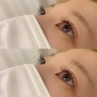 マツエク・マツパ 肌に馴染むハイトーン /ミルクティーカラーのヘアスタイル