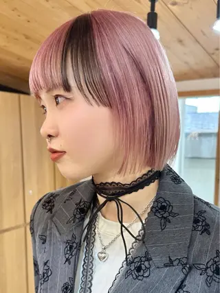 ミディアム カラー ブリーチダブルカラー 【koide】のヘアスタイル
