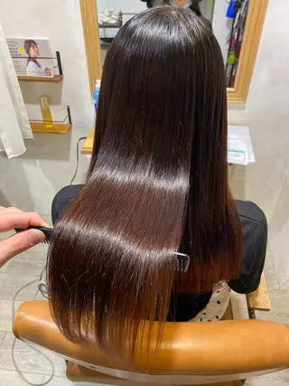 セミロング カラー パーマ メンズ keshiki大名所属・安部 真輝のヘアスタイル