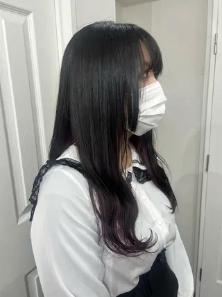 ロング カラー ♱地雷カラー♱ウルフ ♱ 藍衣 ♱のヘアスタイル