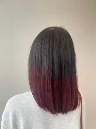 ミディアム カラー 堀 ゆきみのヘアスタイル