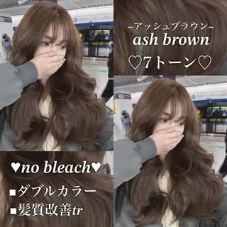 セミロング カラー 🌿透明感赤み消し Keishin🌿のヘアスタイル