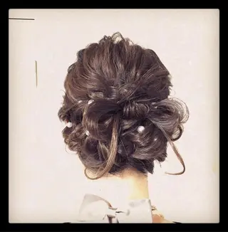 セミロング ヘアアレンジ KANA カナのマツエク・マツパデザイン