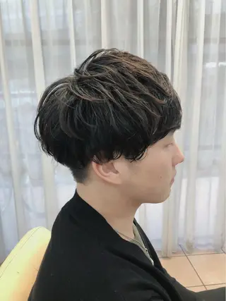 パーマ メンズ 地毛風ストレート ⚡️下ノ村柊斗⚡️のヘアスタイル