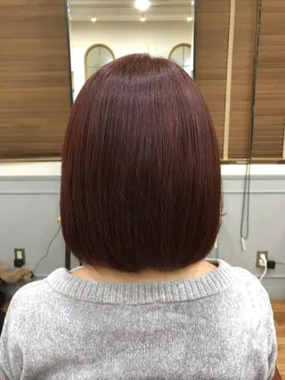 ミディアム カラー 白髪ぼかし脱白髪染め 大塚綾のヘアスタイル