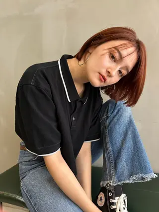 ショート カラー ショート/ボブ専門 宮脇美奈/南船場のヘアスタイル