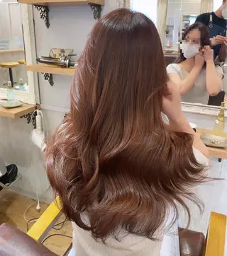 セミロング カラー SALOWIN 新宿三丁目EAST所属・韓国レイヤー🇰🇷 layercut✂️のヘアスタイル