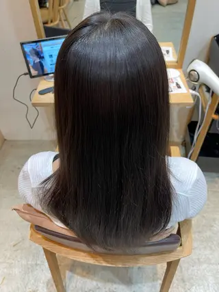 ロング 愛莉/ラベンダー/ ベージュ/ブラウンのヘアスタイル