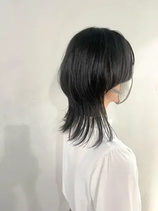 セミロング 柏 ウルフ/レイヤー 田中佐和🐺のヘアスタイル