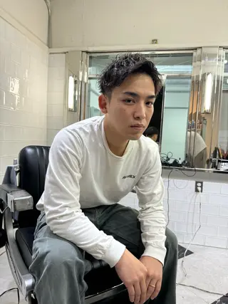 ミディアム Mericanbarbershop fuk所属・山田 勝士のヘアスタイル