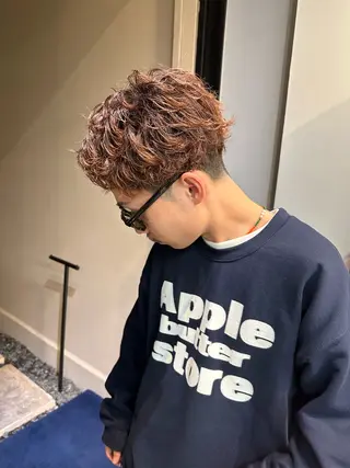 メンズ sho メンズカット　パーマのヘアスタイル