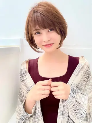 ショート カラー LucksiMie 銀座店所属・【韓国　レイヤー 髪質改善✨】かずのヘアスタイル
