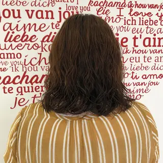 ミディアム パーマ CREAPY所属・CREAPY　日向野 利菜のヘアスタイル