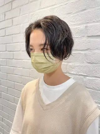 ショート カラー パーマ ショートヘア相談所✨ 澤里大のヘアスタイル