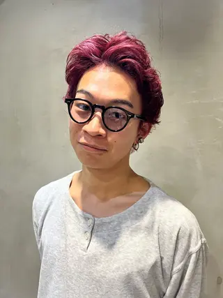 ショート カラー メンズ 🤎垢抜けベージュ カラー🤎ハヤトのヘアスタイル