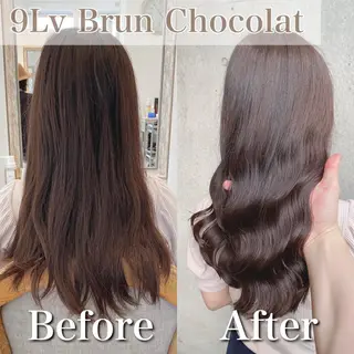 ロング カラー ブリーチなし✨艶髪 カラー𓃲YAGIのヘアスタイル