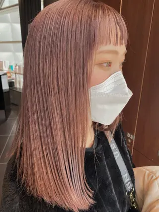 ミディアム カラー le'a所属・谷町/Le'a /竹原しおなのヘアスタイル