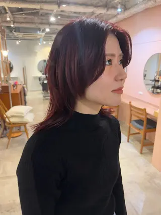 ミディアム カラー Hayashi Shioriのヘアスタイル