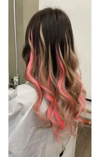 ミディアム プルエクステ界隈 ハイトーン/カツオ✨のヘアスタイル