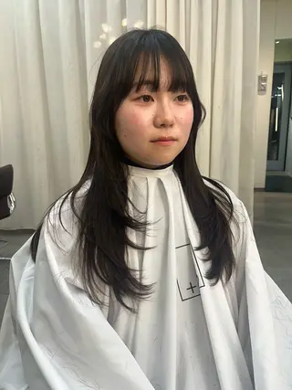 ロング Haco＋所属・ウルフ/レイヤー Miinaのヘアスタイル