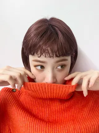 ショート カラー 阿久津真衣 似合わせカットのヘアスタイル