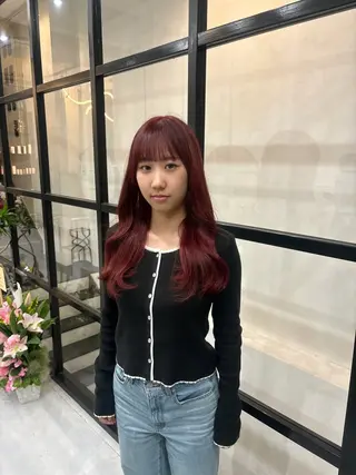 カラー fudge所属・MaisonHALU 松浦光咲のヘアスタイル