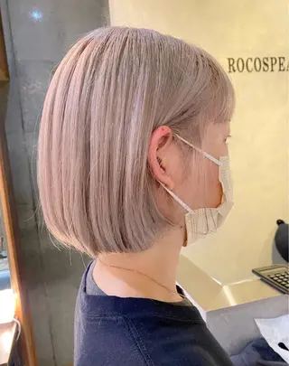 ショート コールネックスザサロン所属・白髪ぼかし×デザイン 🕊️🫧ホウジョウのヘアスタイル