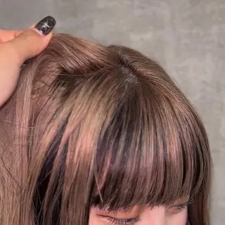 ミディアム カラー 💫miyu💫デザ インカラー/アレンジのヘアスタイル