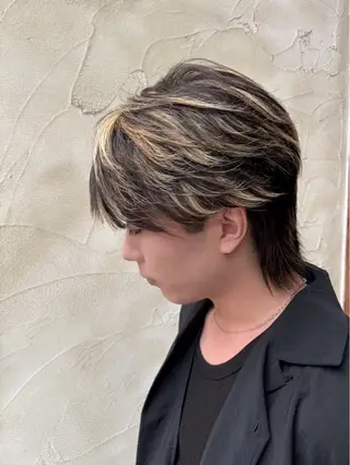 カラー メンズ ハイトーン特化 齋藤充呂のヘアスタイル
