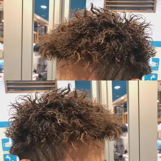 ショート パーマ ヘアアレンジ メンズ 美容室sand 横浜のヘアスタイル