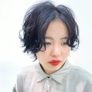 ショート 縮毛矯正/白髪ぼかし ショートボブ/鈴木のヘアスタイル