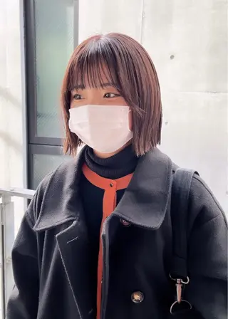 ショート カラー benji仙台所属・KOKI/ ボブ/ パーマ/透明感カラーのヘアスタイル