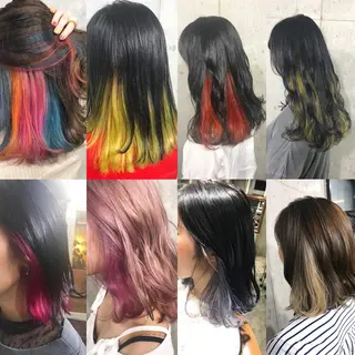 ミディアム カラー パーマ ヘアアレンジ メンズ キッズ ネイル マツエク・マツパ サロンドミルク 原宿のヘアスタイル